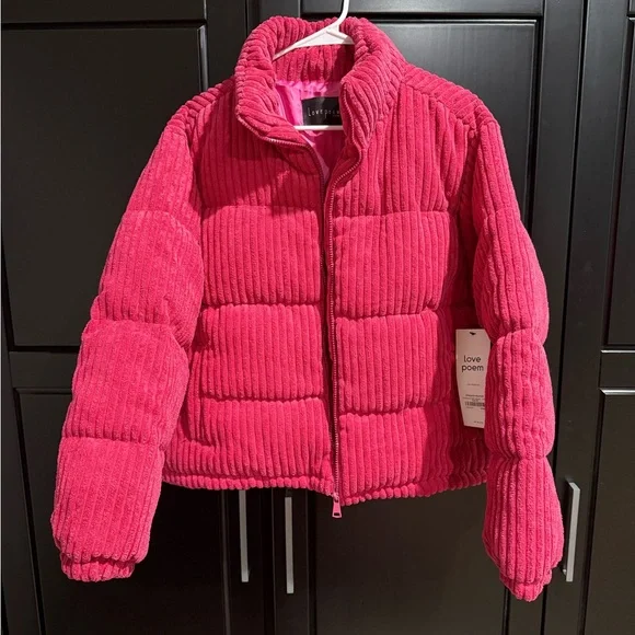 NWT fuchsia corduroy puffer jacket - Picture 4 of 7